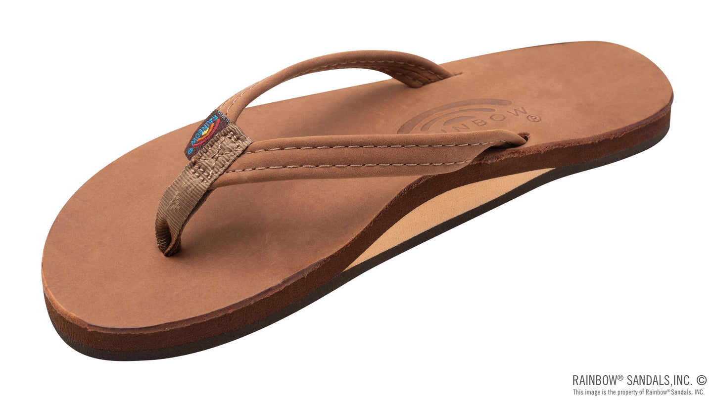 Single Arch Narrow Strap Sandals - Redwood