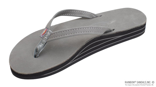 Double Arch Narrow Strap Sandals - Grey
