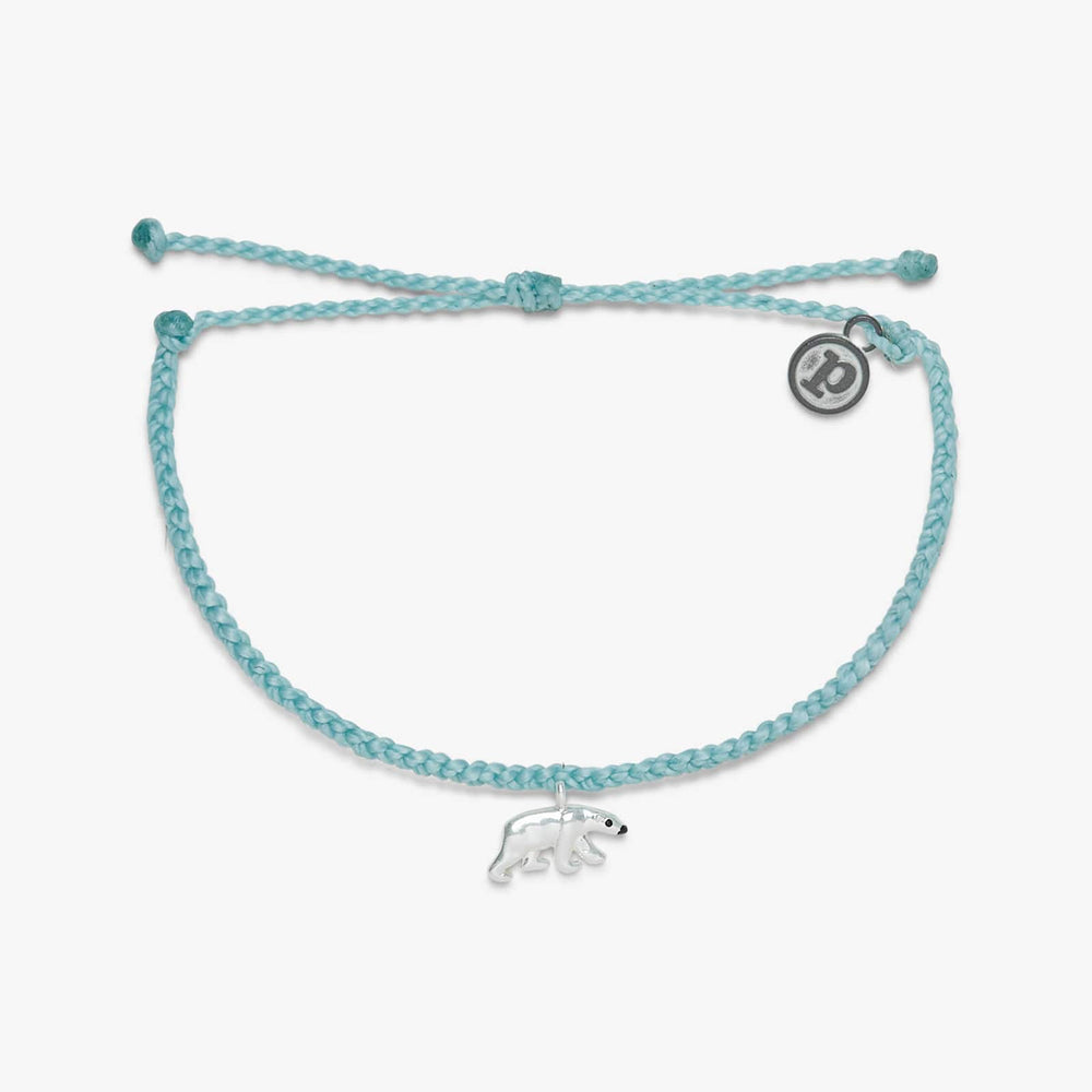 Charity Charm Bracelet - Polar Bear - Silver - Ice Blue