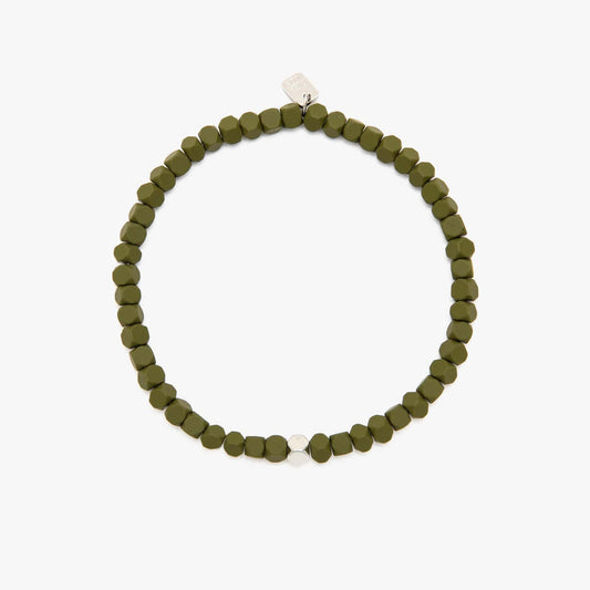 Stretch Bracelet - Coated Hematite Olive