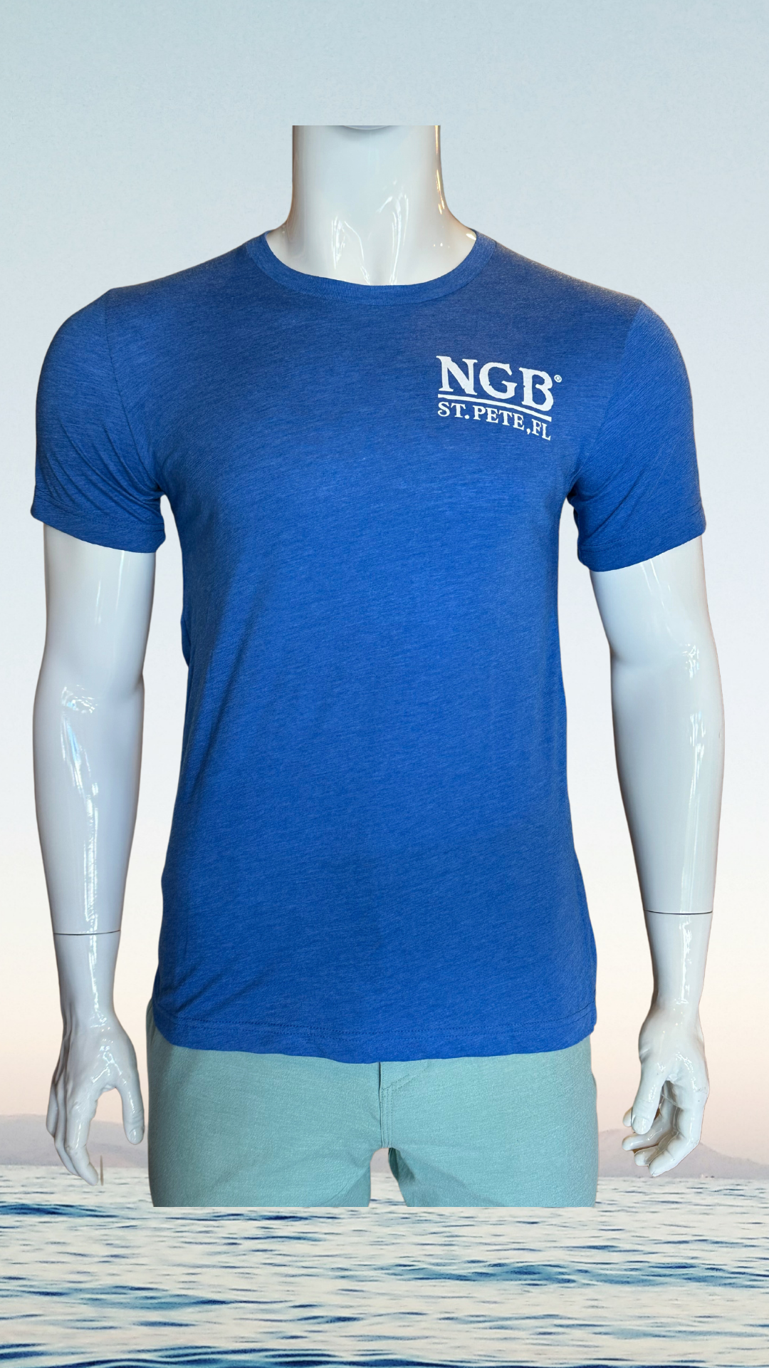 Short Sleeve T-Shirt - Royal Blue - White Saint Petersburg State