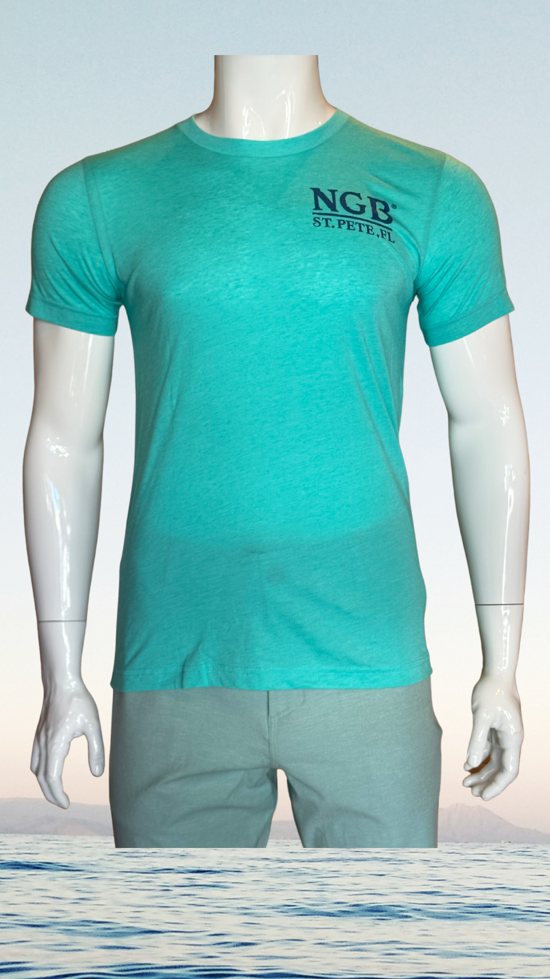 Short Sleeve T-Shirt - Sea Green - Blue Saint Petersburg State