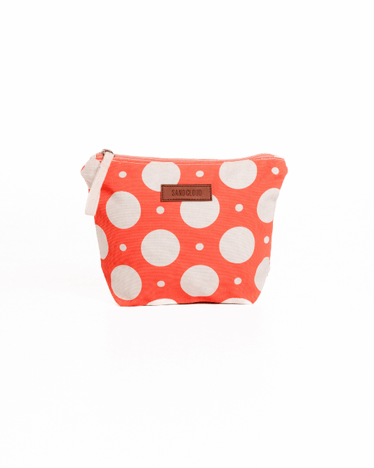 Zipper Pouch - Polka Dot (Coral)