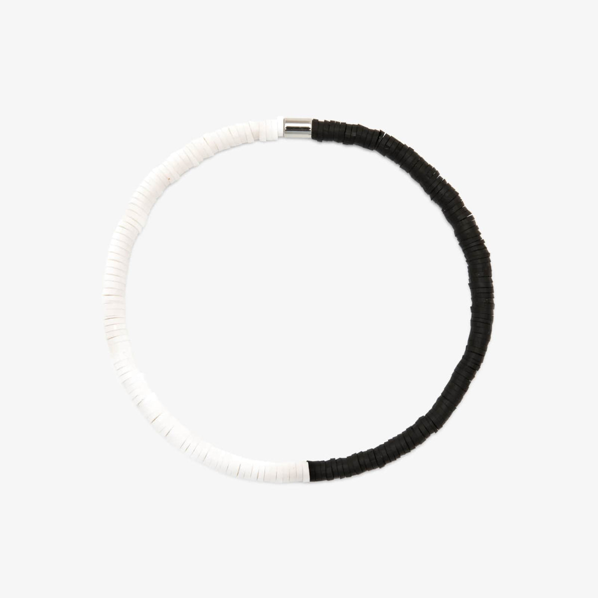 Stretch Anklet - Seascape Vinyl Disc - Black & White