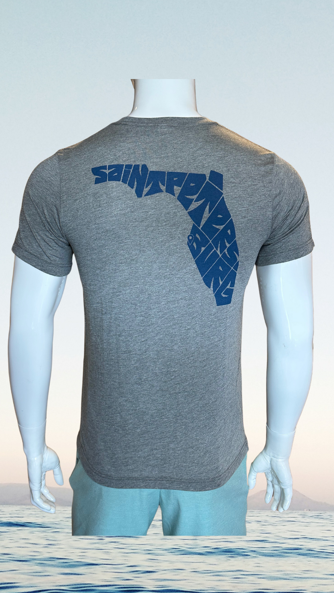 Short Sleeve T-Shirt - Grey - Blue Saint Petersburg State