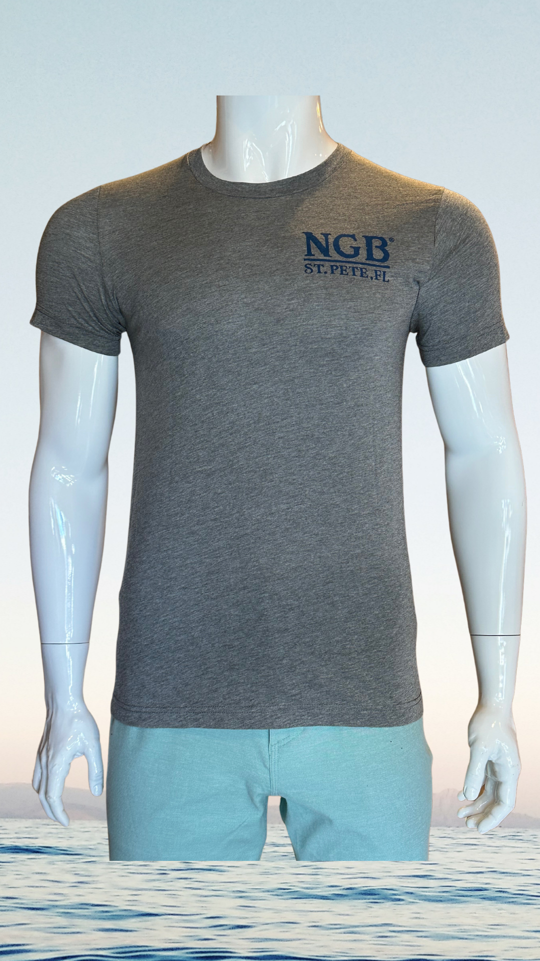 Short Sleeve T-Shirt - Grey - Blue Saint Petersburg State
