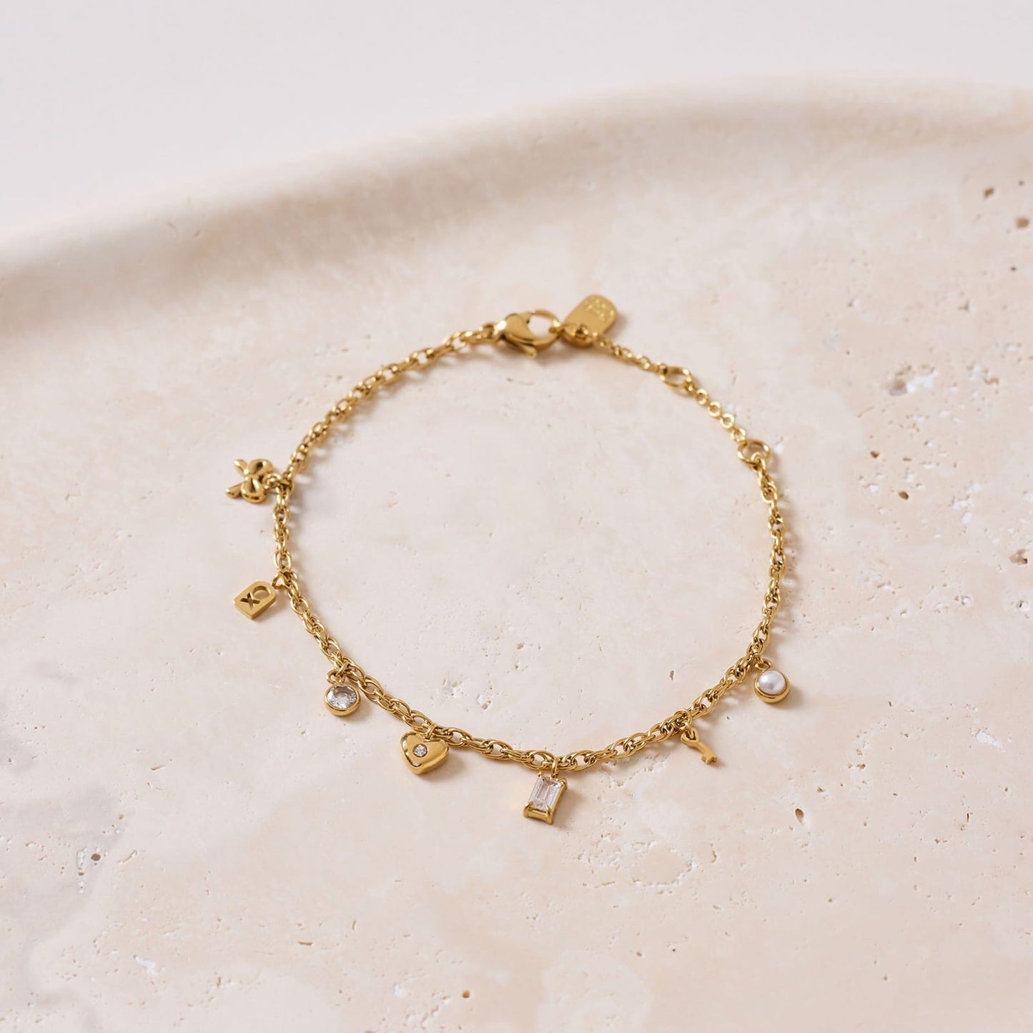 Chain Bracelet - Love Charms (Gold)