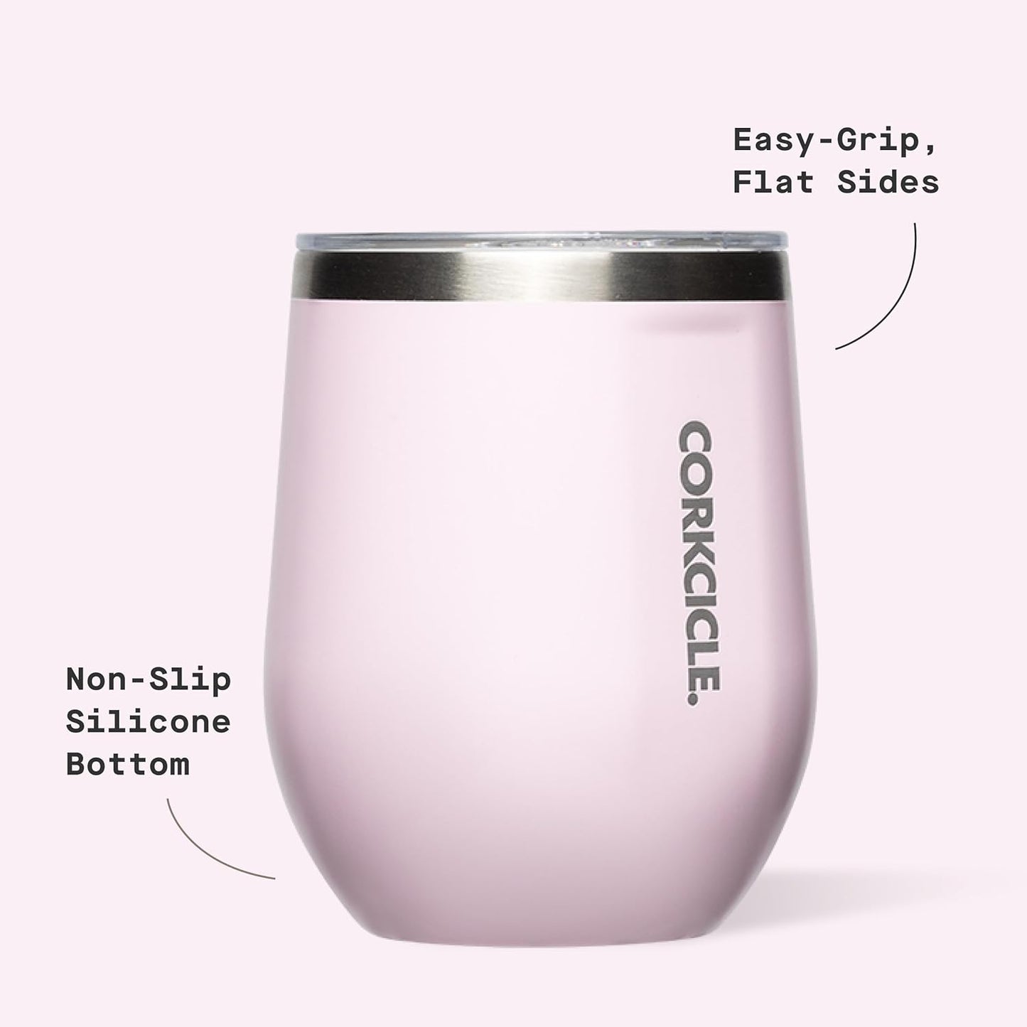 12 oz Stemless - Powder Puff
