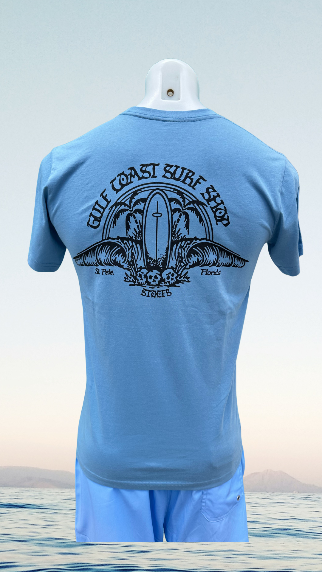 Longboard Classic Short Sleeve T-Shirt - Carolina Blue - Gulf Coast Surf Shop
