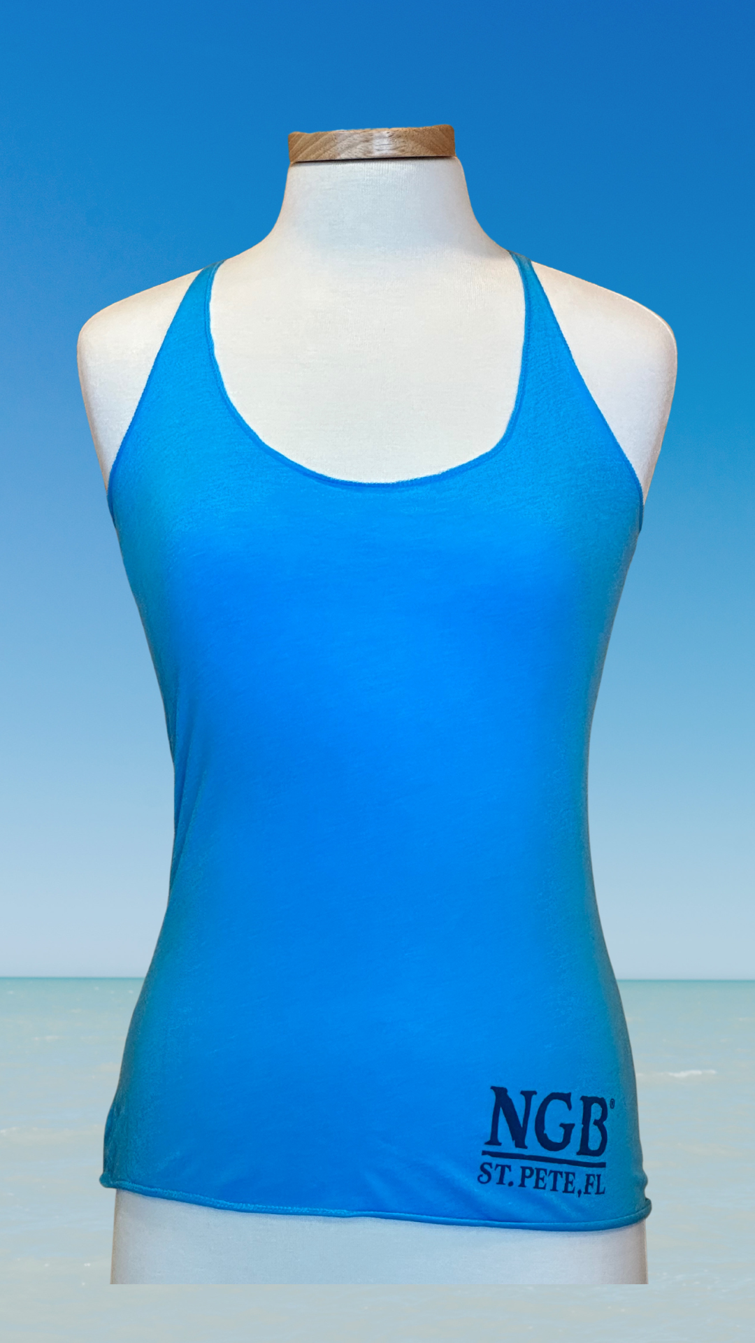 Women's Tank Top - Aqua - Blue St. Pete Pelican