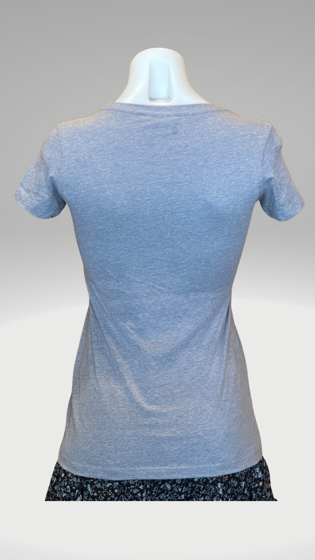 Women's Short Sleeve T-Shirt - Light Grey - Kaia Logo (Front) - White Text