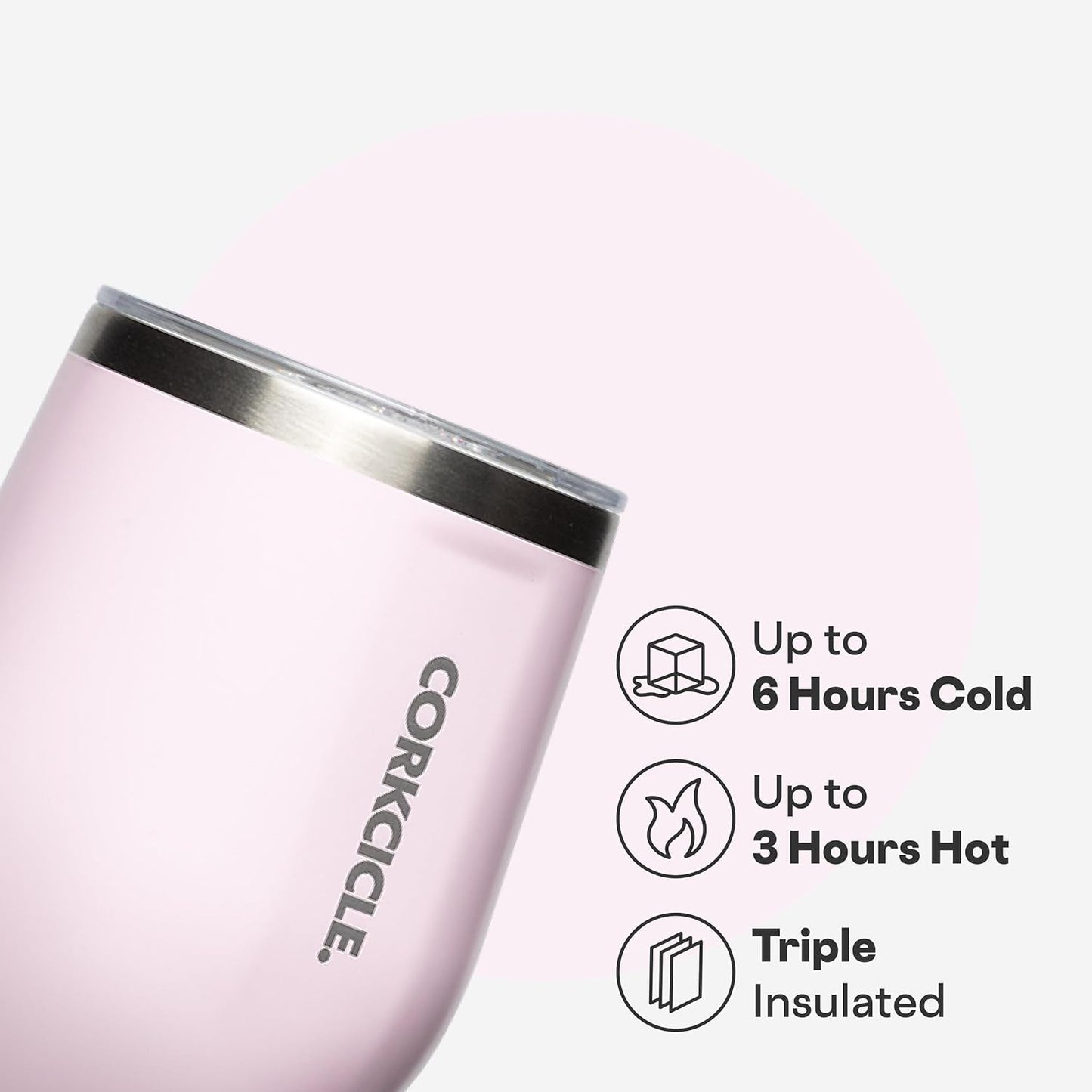 12 oz Stemless - Powder Puff