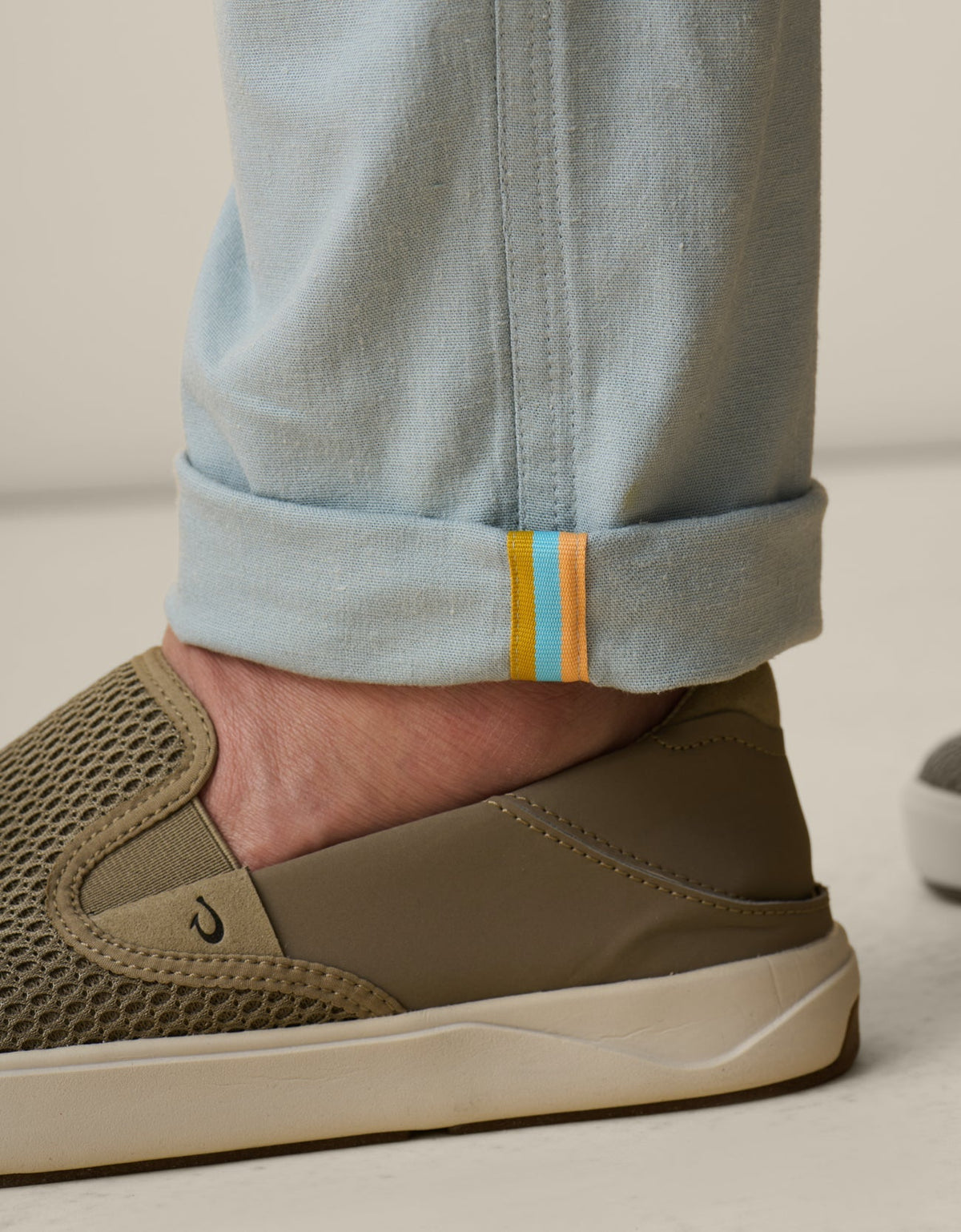 Too Breezy Linen Pants - Aqua Fade