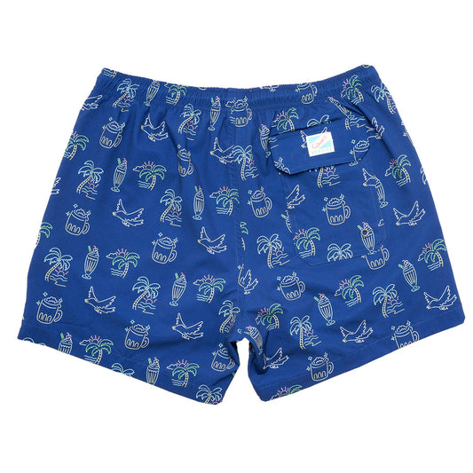 Classic Swim Shorts with Compression Liner - Copacabana