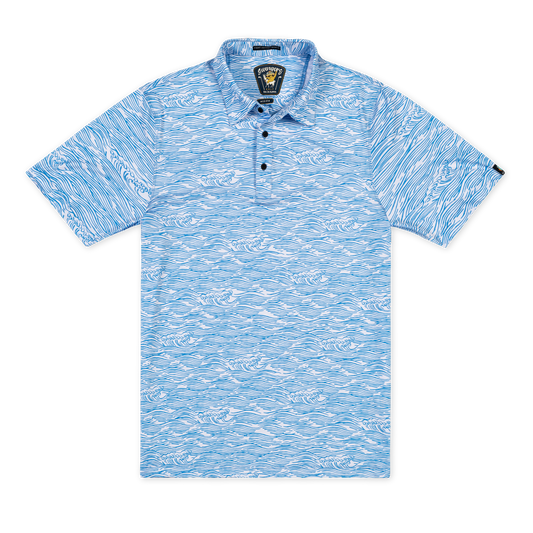 Performance Short Sleeve Polo Shirt - Roll Tides (Light Blue)
