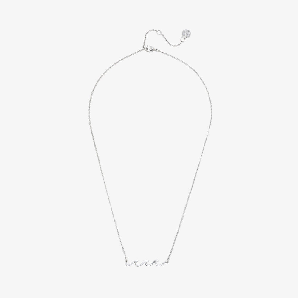 Necklace - Delicate Wave Necklace - Silver