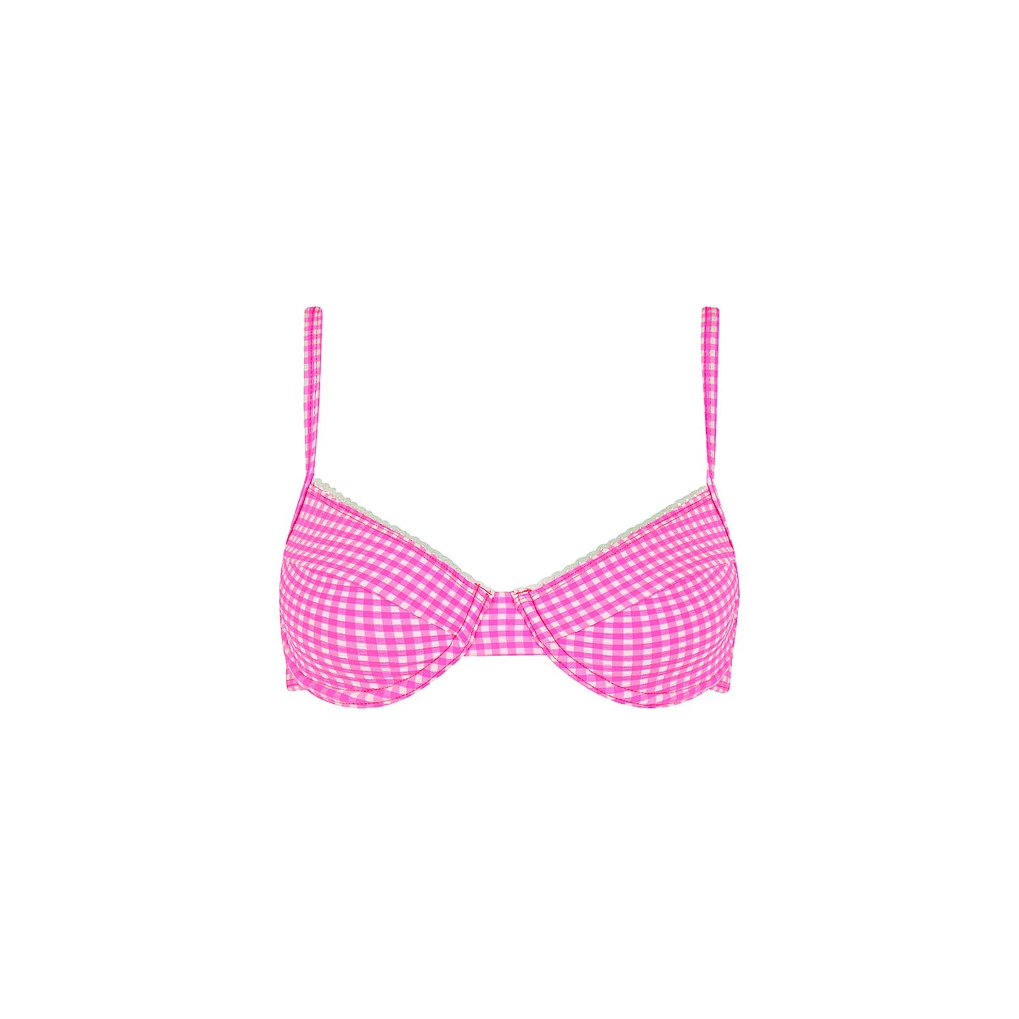 Ditzy Underwire Bra Top - Pink Diva Crinkle