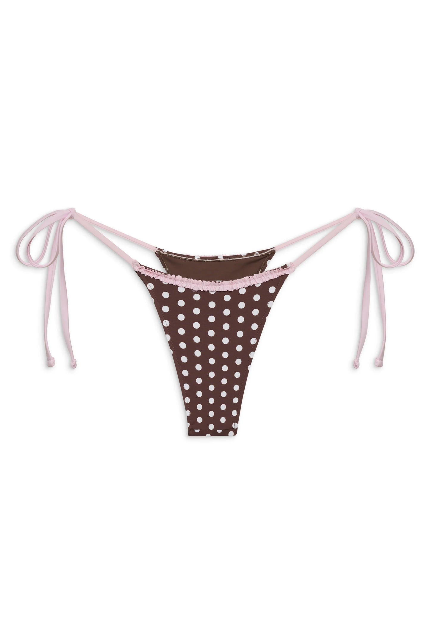 Divine Tie Side Bottom - Cocoa Dot