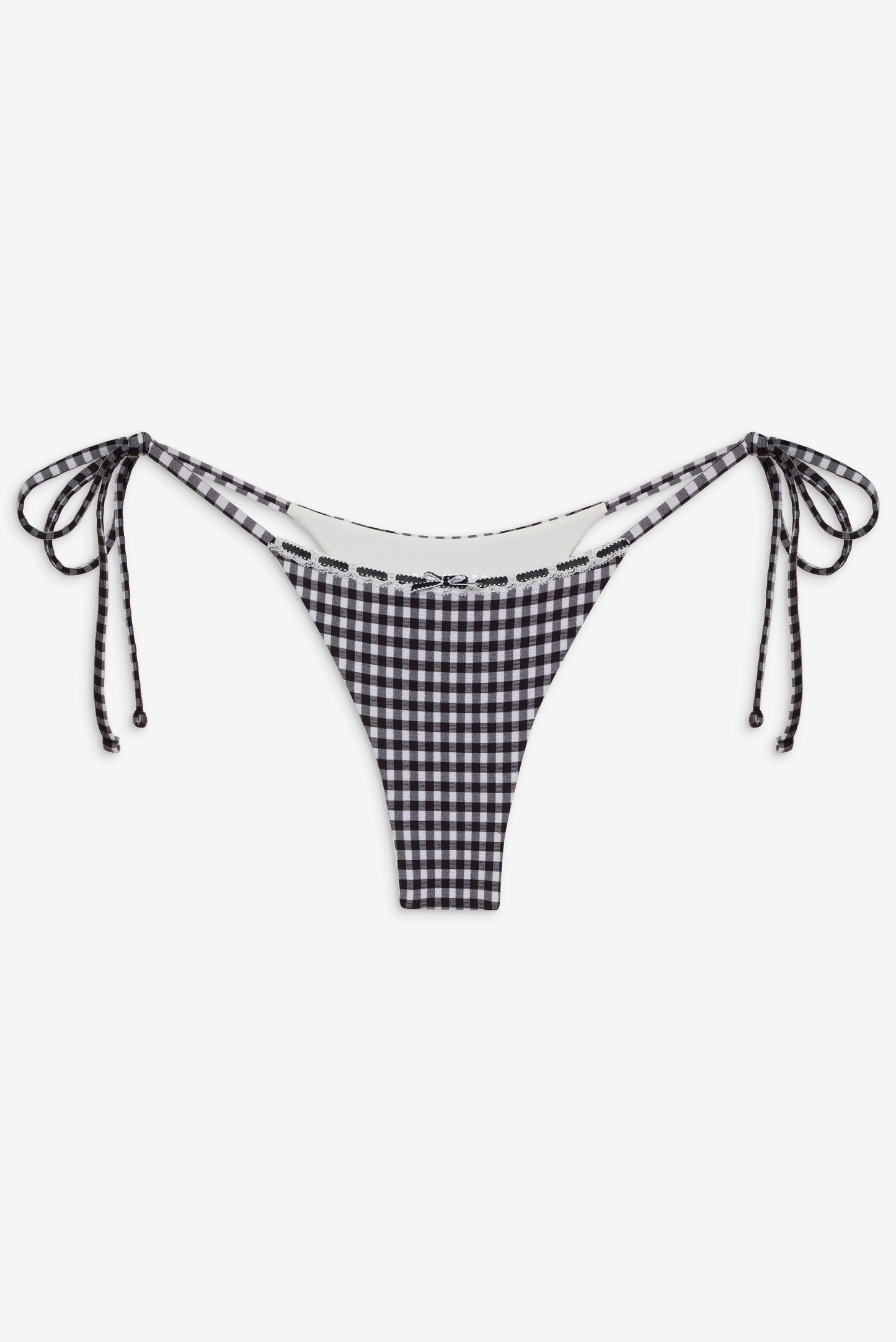 Divine Tie Side Bottom - Blackberry Gingham