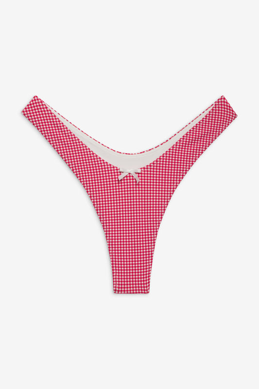 Full Moon Bottom - Ladybug Gingham