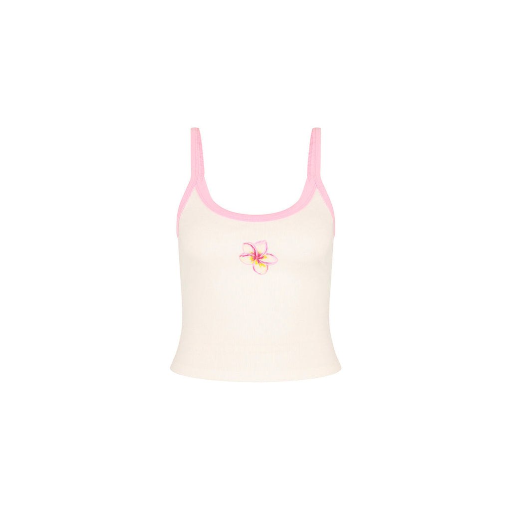 Scoop Printed Tank Top - Hibiscus Paradise