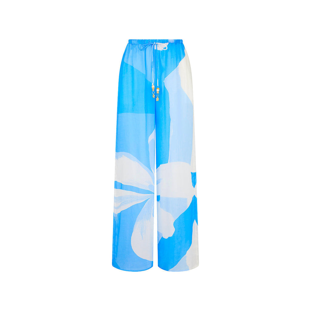 Lightweight Drawstring Pants - Blue Oasis
