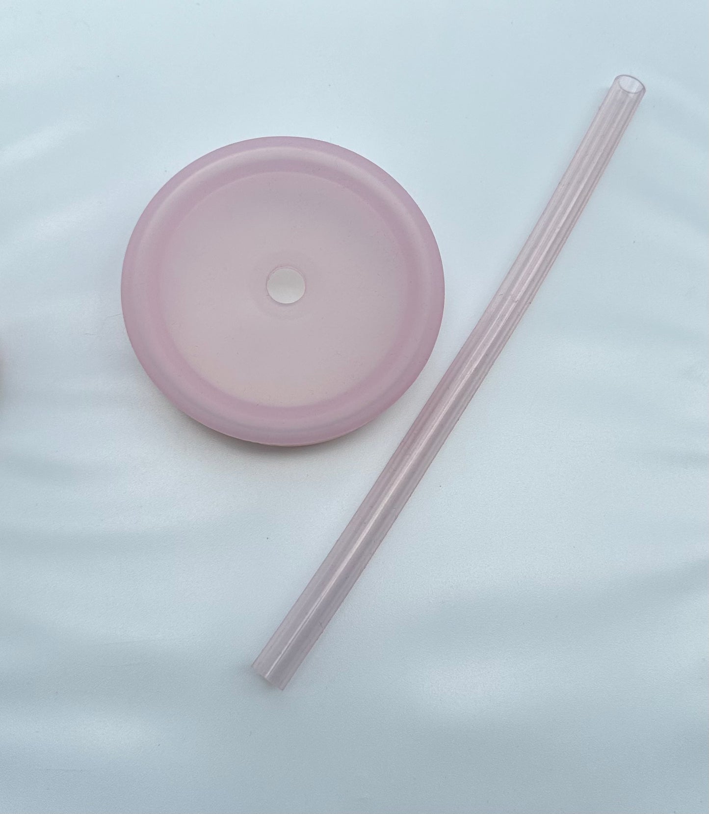Silicone 16/22/32oz Straw-Lid and Sili-Straw - Pink Tint
