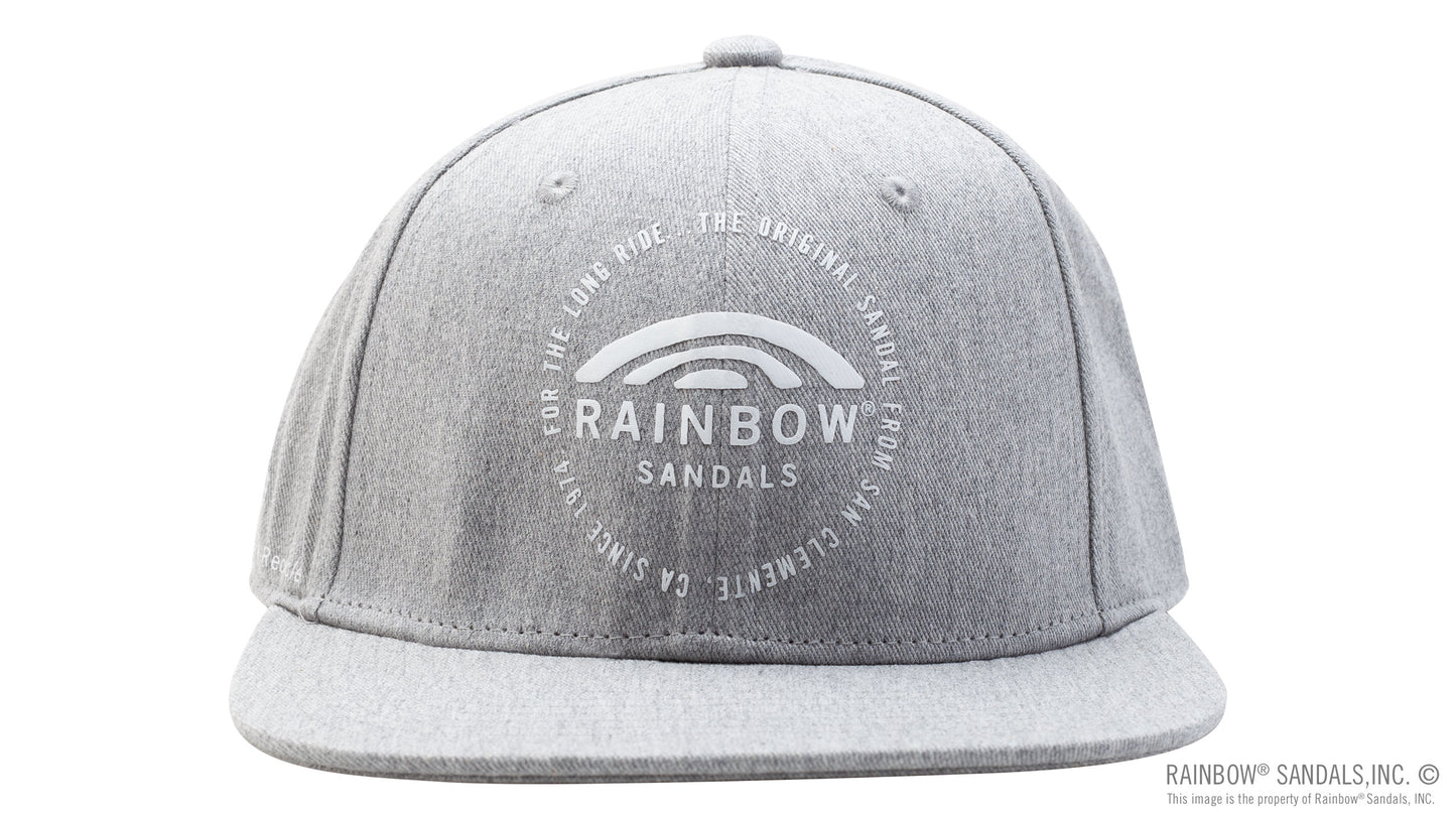 Snap-Back Trucker Hat - Graphite - White Rainbow Sandals Circle Logo