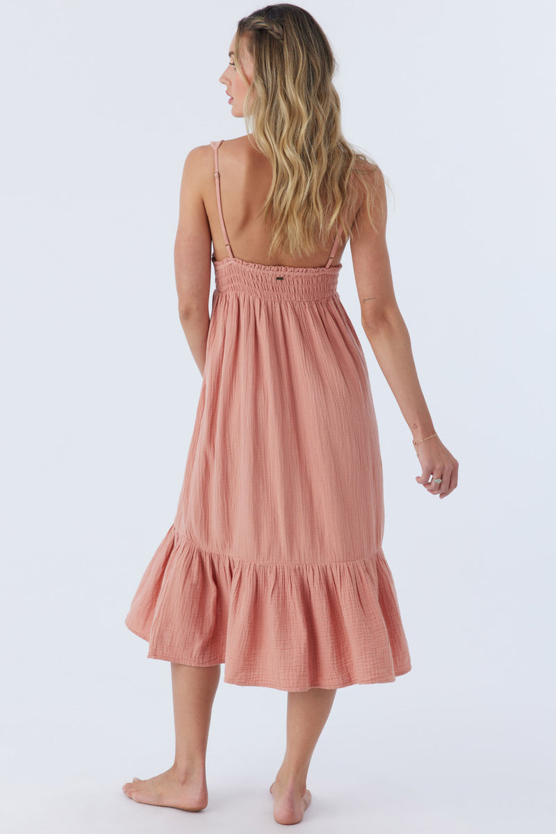 Margeaux Midi Dress - Sun Rust