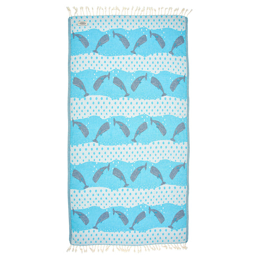 Turkish Towel - Baby Whales