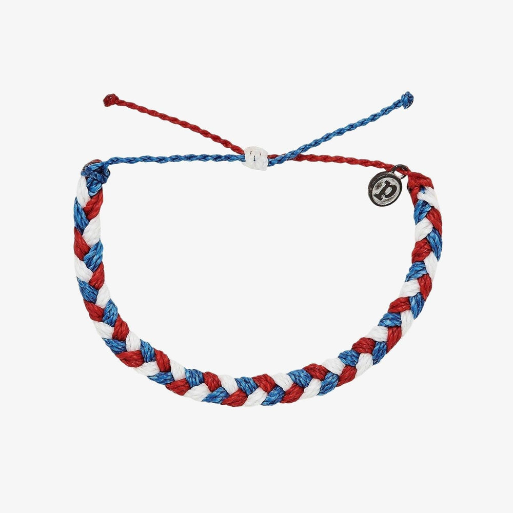 Multi Braided Bracelet - Red/White/Blue