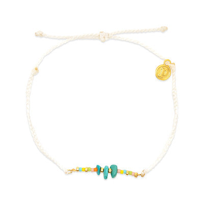 Solana Seed Bead Anklet - White