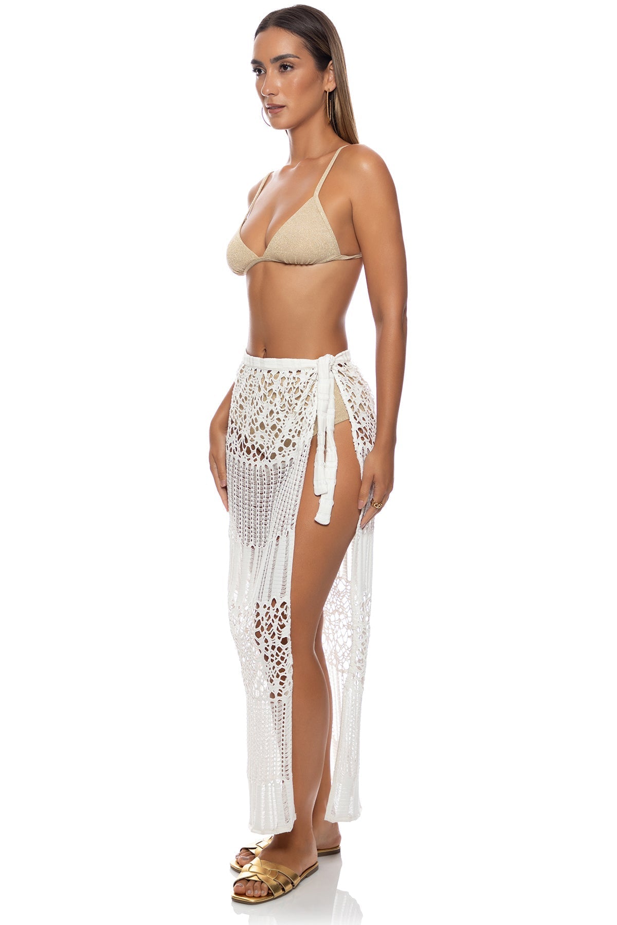 Long Wrap Skirt - Ivory
