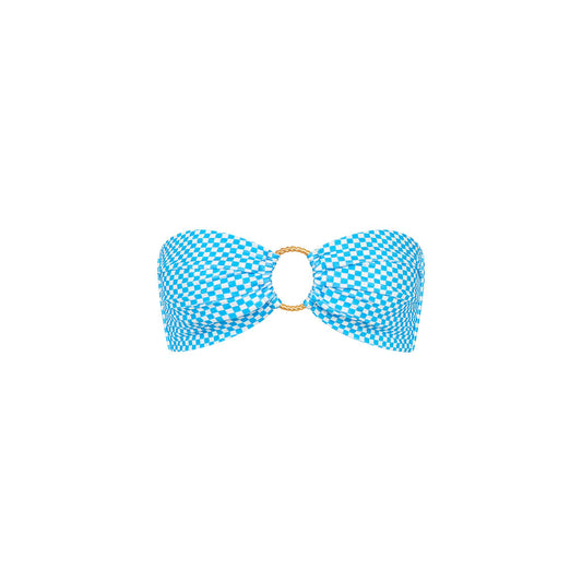 Strapless Bandeau Top - Checkmate Shimmer