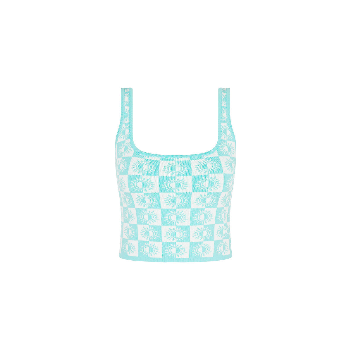 Knit Square Neck Tank Top - Sun Spell