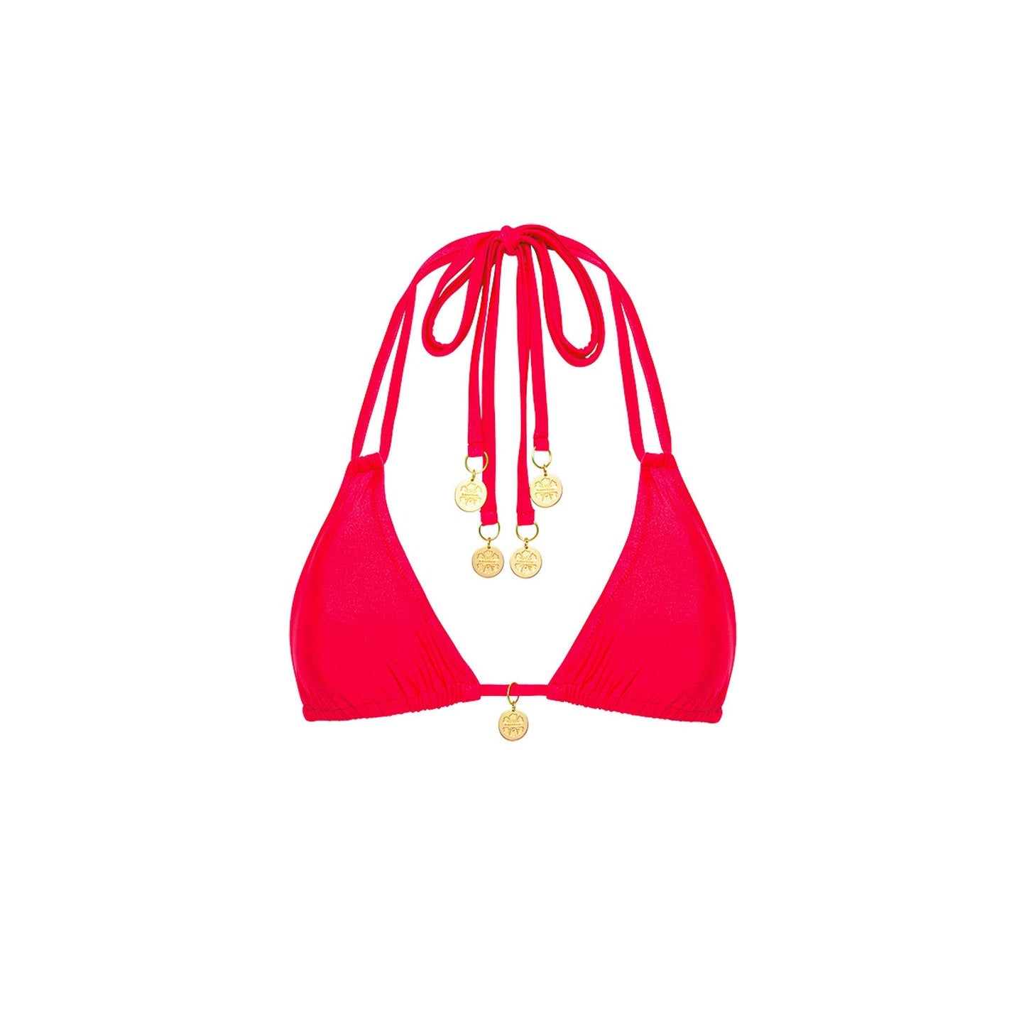 Halter Bralette Top - Cherry Crush Shimmer