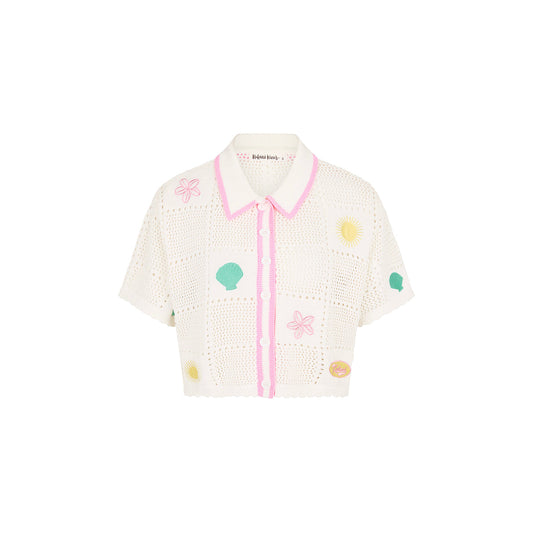 Embroidered Knit Shirt - Seashell Springs