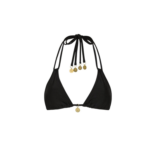 Halter Bralette Top - Twilight Black Shimmer