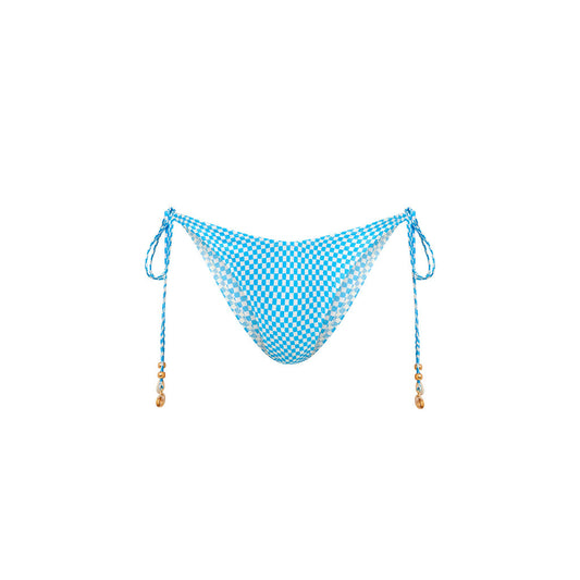 Dipped Cheeky Tie Side Bottom - Checkmate Shimmer