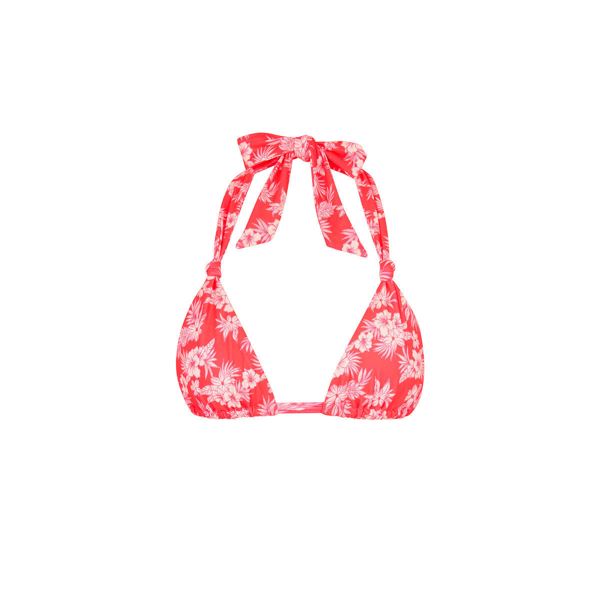 Soft Knot Halter Bikini Top - Island Punch
