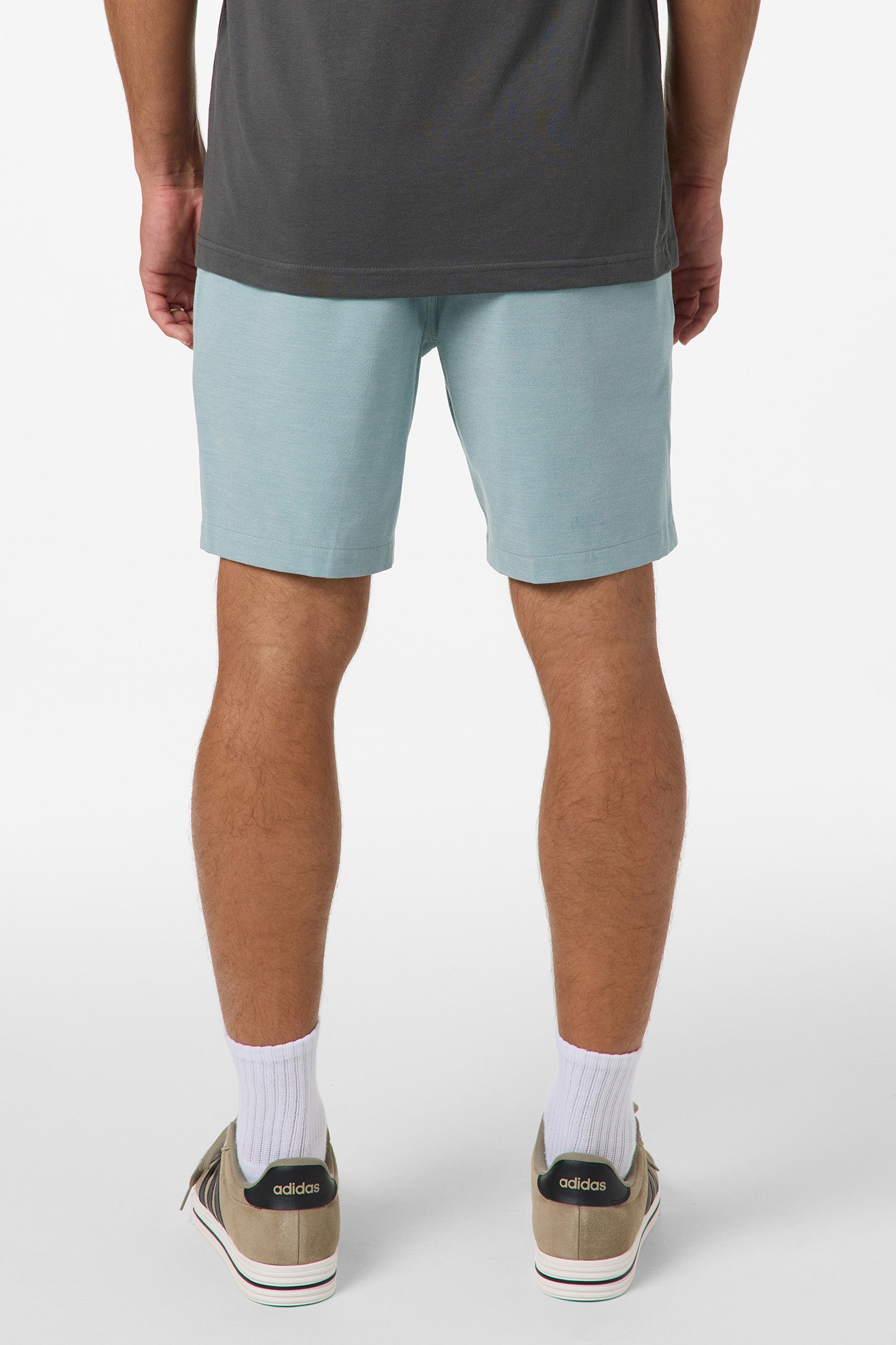 Reserve Light Check 18" Elastic Waist Hybrid Shorts - Stone Blue