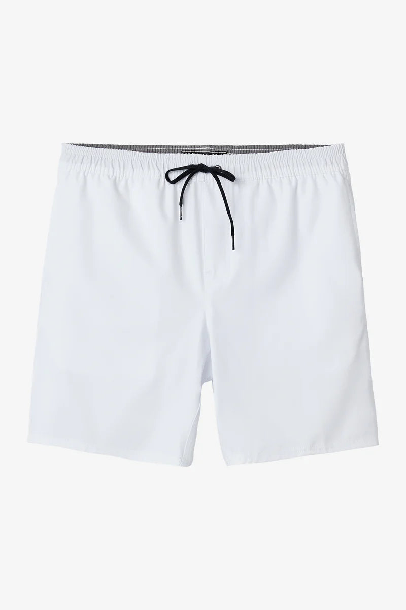 Reserve 18" Elastic Waist Hybrid Shorts - White