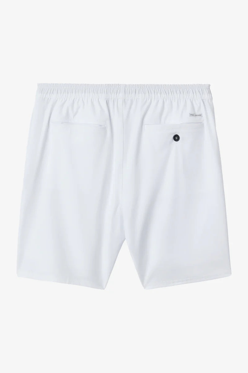 Reserve 18" Elastic Waist Hybrid Shorts - White