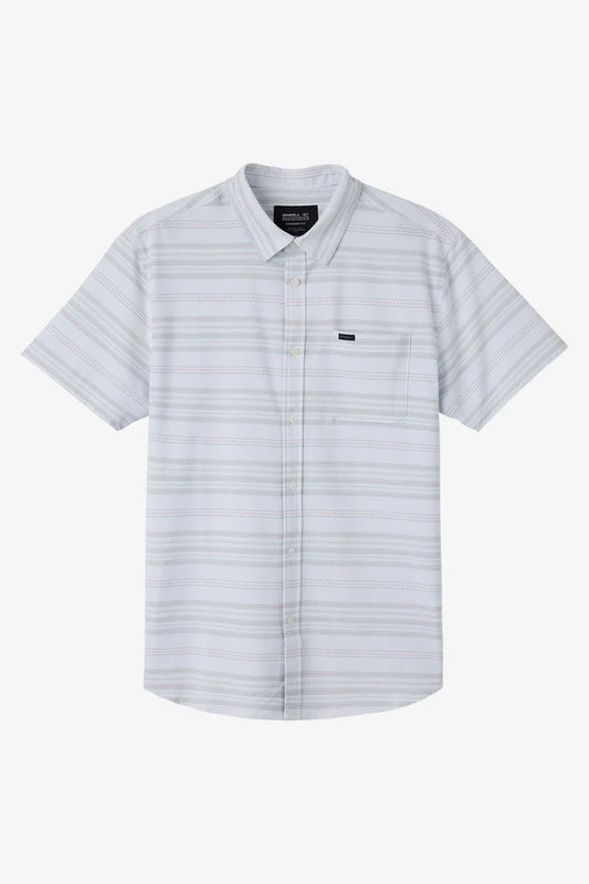 Traveler UPF Traverse Stripe Standard Short Sleeve Button-Down Shirt - Fog