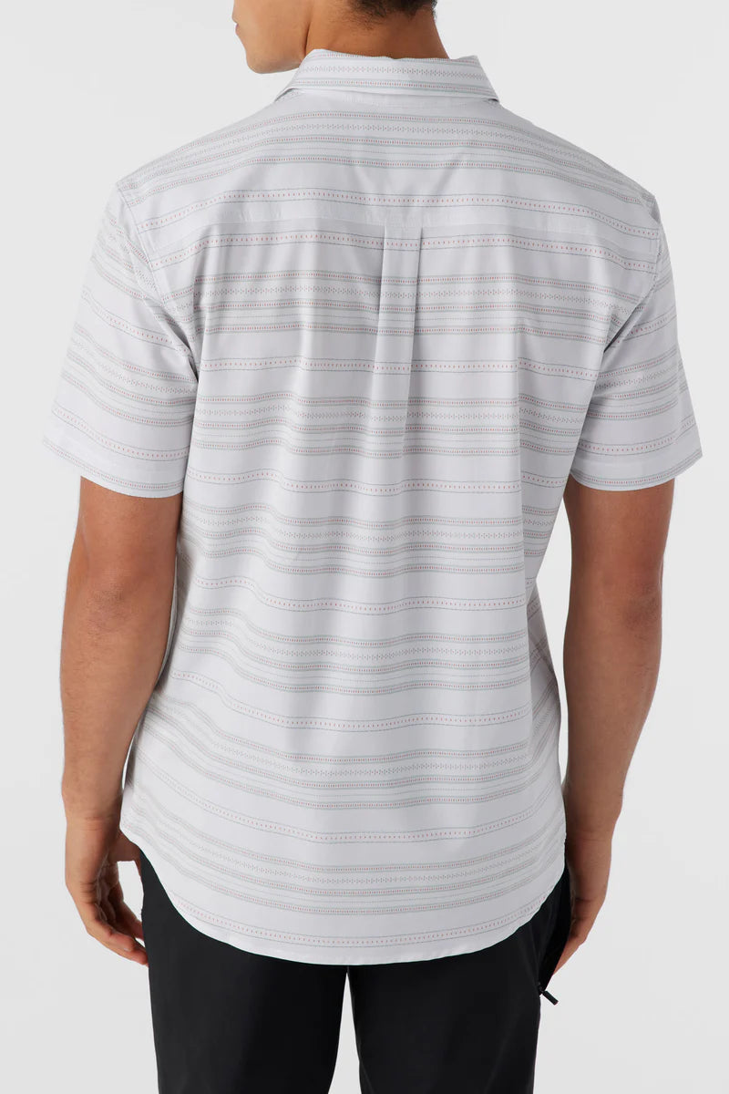 Traveler UPF Traverse Stripe Standard Short Sleeve Button-Down Shirt - Fog