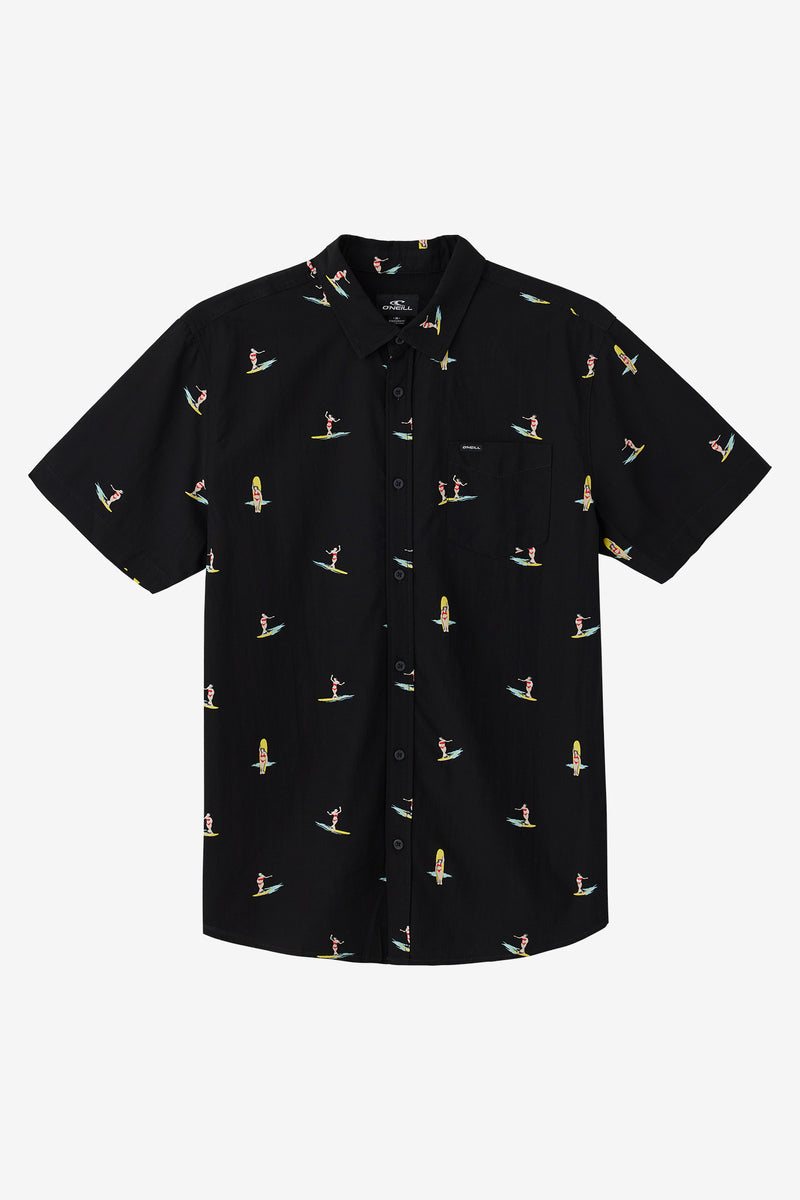 Oasis Eco Standard Short Sleeve Button-Down Shirt - Black