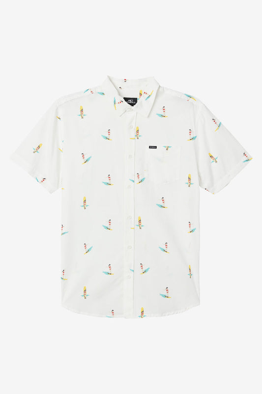 Oasis Eco Standard Short Sleeve Button-Down Shirt - White