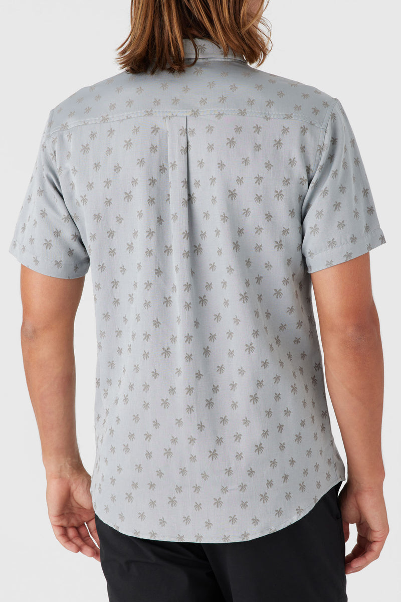Quiver Stretch Dobby Standard Short Sleeve Button-Down Shirt - Fog