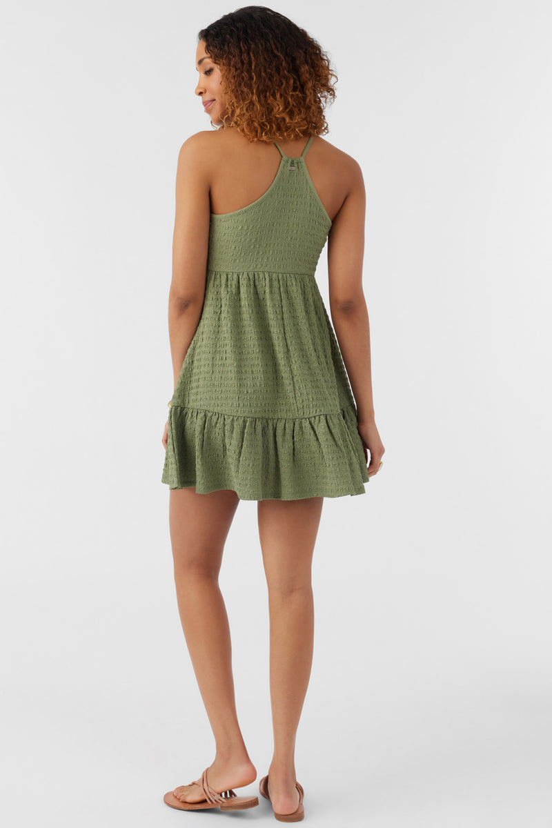 Saige Mini Dress - Oil Green