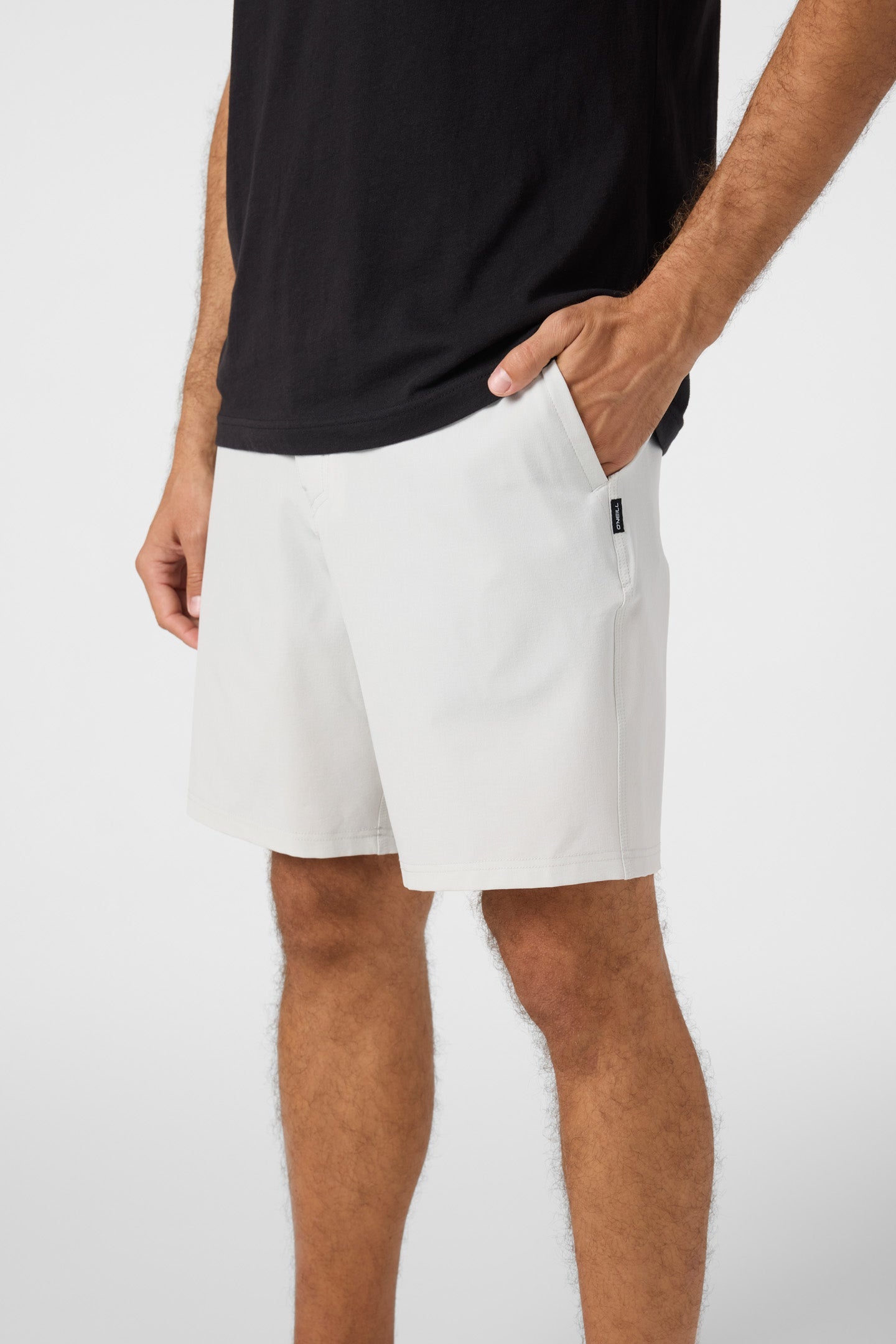 Reserve Heather 19" Hybrid Shorts - Heather Fog